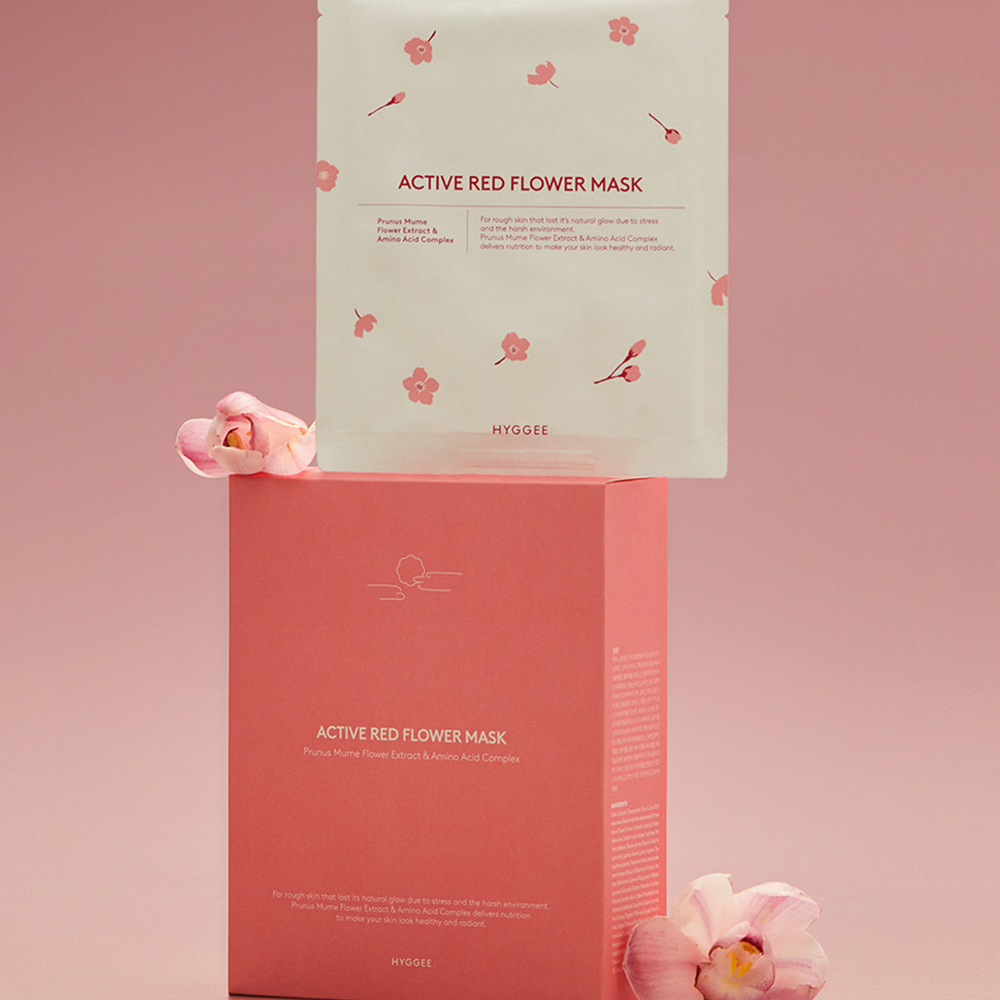 Active Red Flower Mask 30ml [10ea]