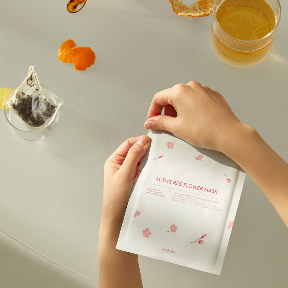 Active Red Flower Mask 30ml [10ea]